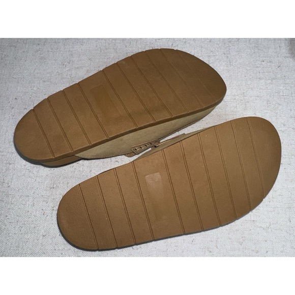 NEW Women's Tan Suede Clogs Genuine Leather Sz. 8 Mules Slip On Shoes - Picture 5 of 6